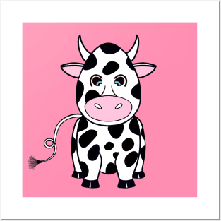 COW With Black Spots Cow Lover - Funny Cow Art Posters and Art